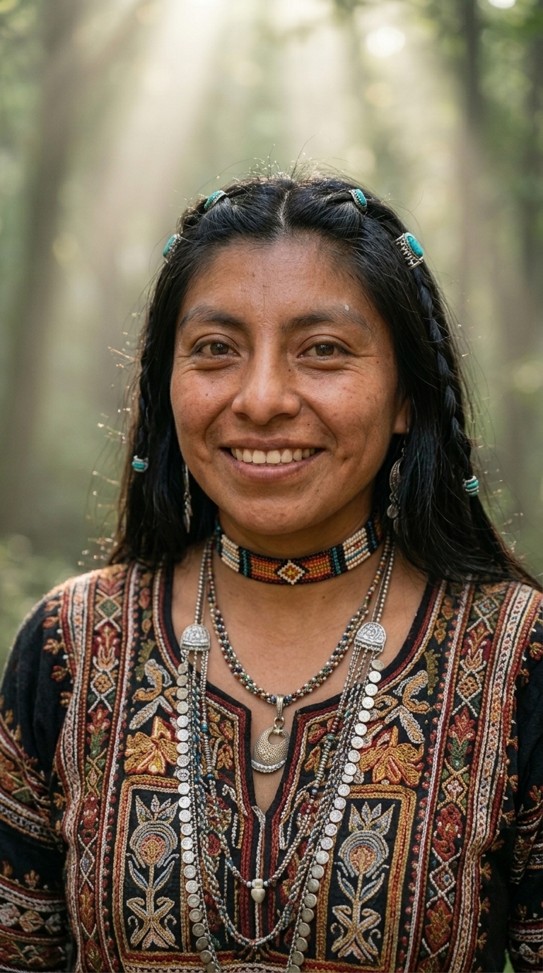 Forest Ethnic Beauty Scene